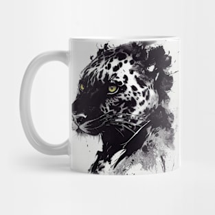 Leopard Panther Wild Nature Free Spirit Art Brush Painting Mug